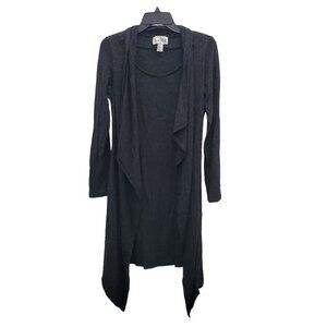 Joseph Ribkoff Women's Charcoal Gray Long Sleeve Shark Bite Knit Midi Dress Sz 6